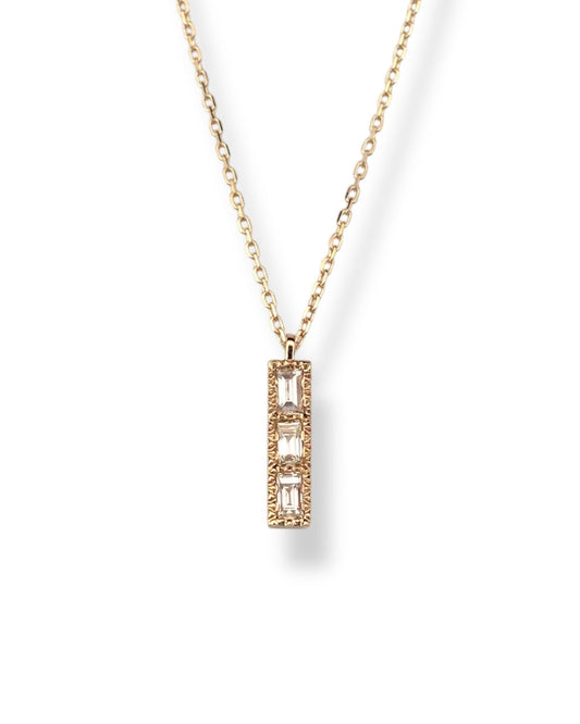 Logan Necklace in Diamond - 18k Gold - Lynor