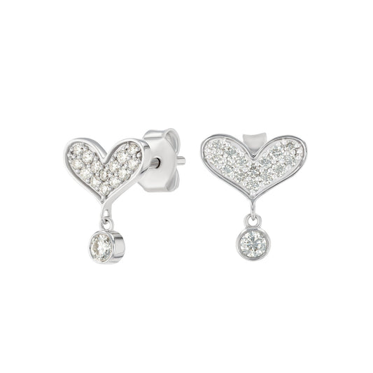 Marlow Earrings in Diamond - 18k Gold - Lynor