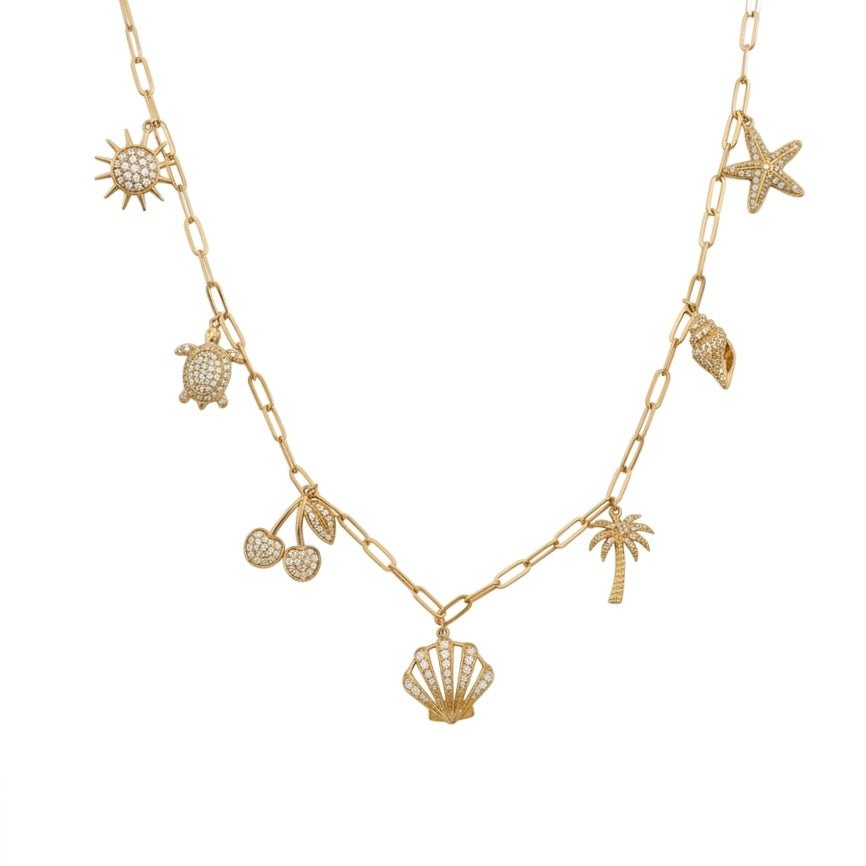 My Summer Shine Necklace in Diamond - 18k Gold - Lynor
