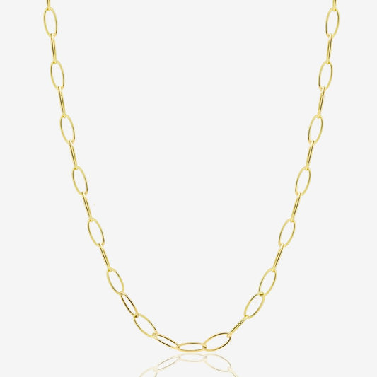 Oval Links Choker Necklace - 18k Gold - Lynor