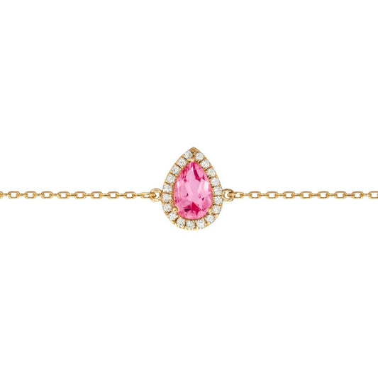 Pear Bracelet in Diamond and Tourmaline - 18k Gold - Lynor