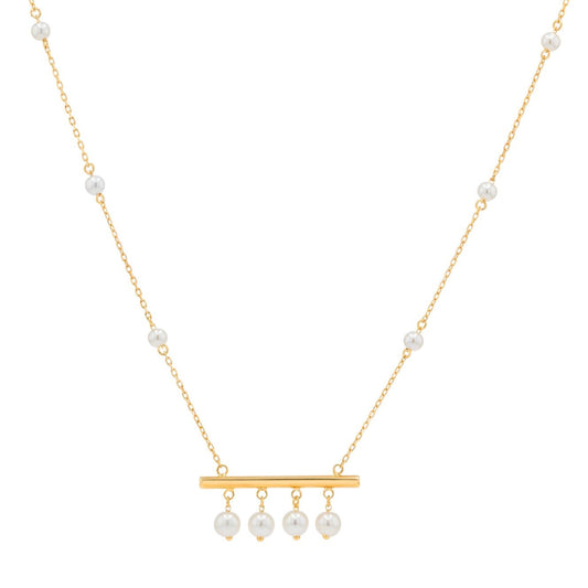 Reeva Necklace in Freshwater Pearl - 18k Gold - Lynor