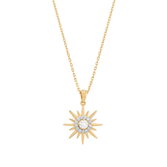 Sola Necklace in Diamond - 18k Gold - Lynor