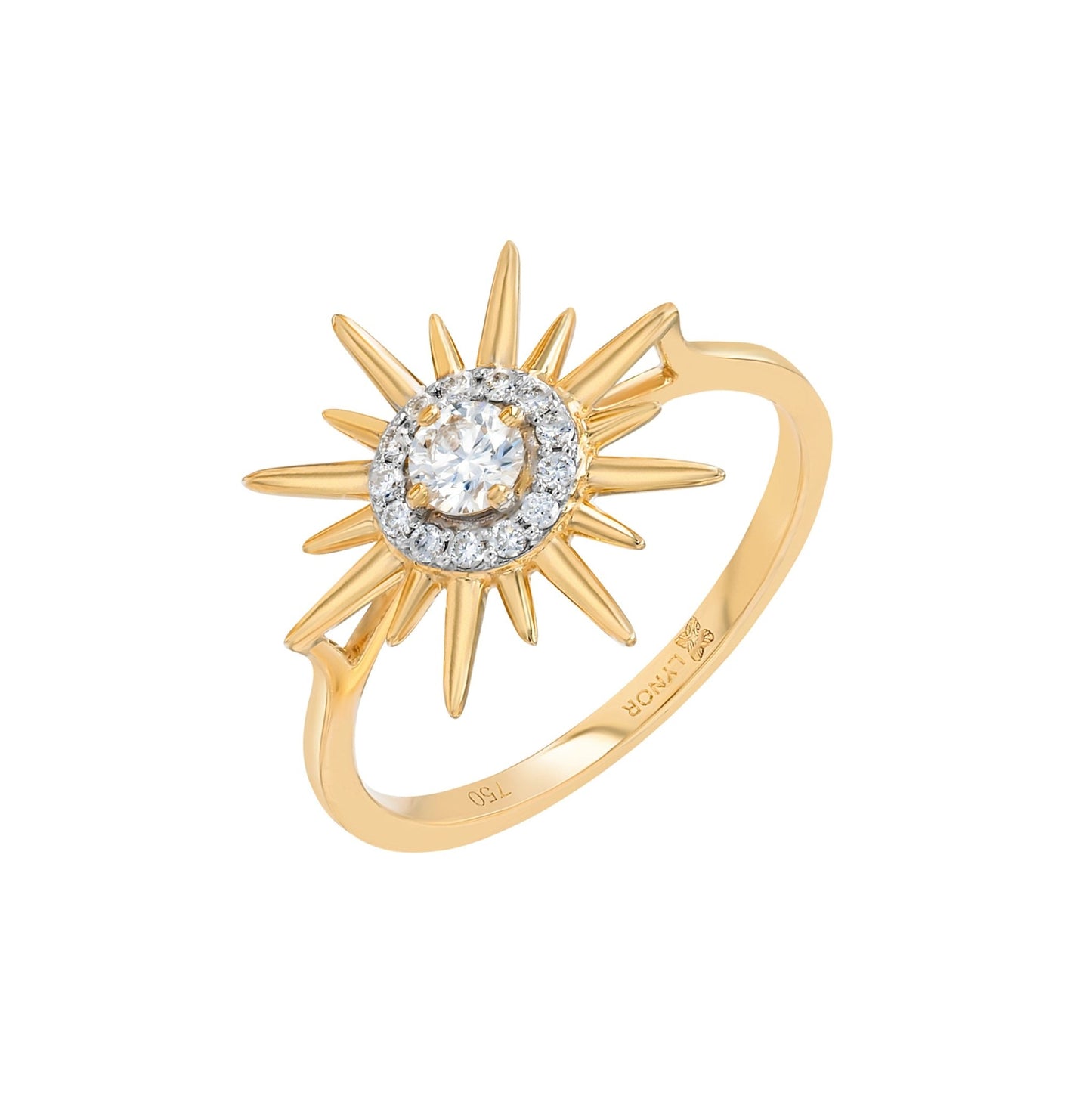Sola Ring in Diamond - 18k Gold - Lynor