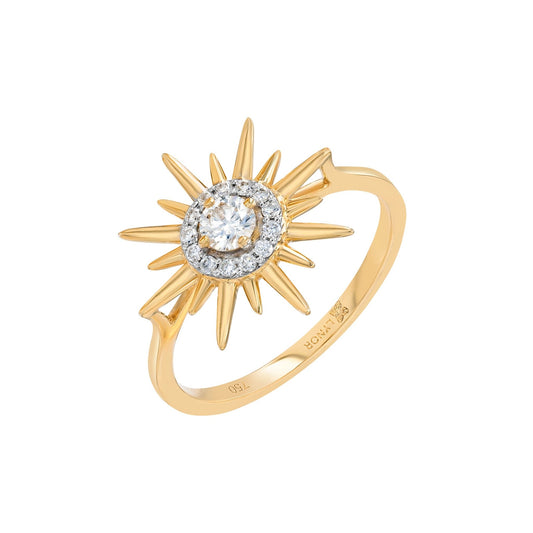Sola Ring in Diamond - 18k Gold - Lynor
