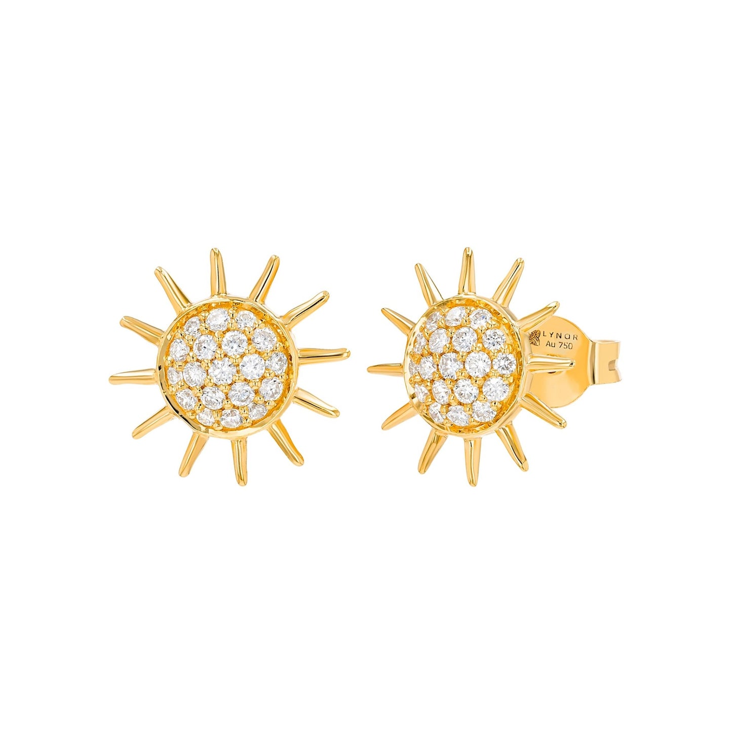 Summer Sun Earrings in Diamond - 18k Gold - Lynor
