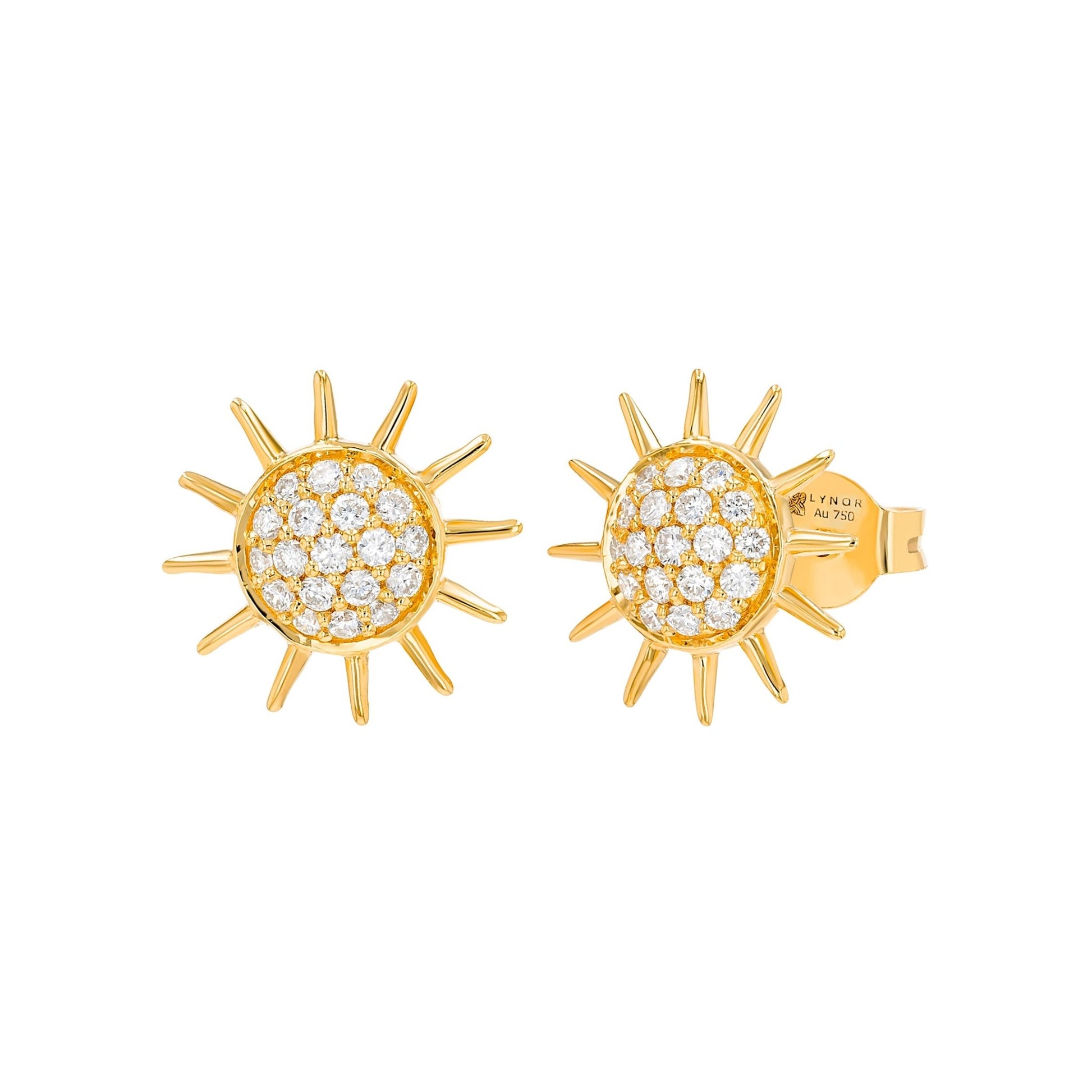Summer Sun Earrings in Diamond - 18k Gold - Lynor