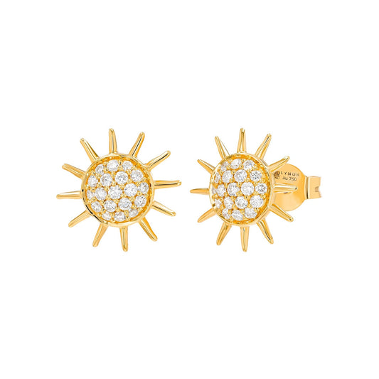 Summer Sun Earrings in Diamond - 18k Gold - Lynor