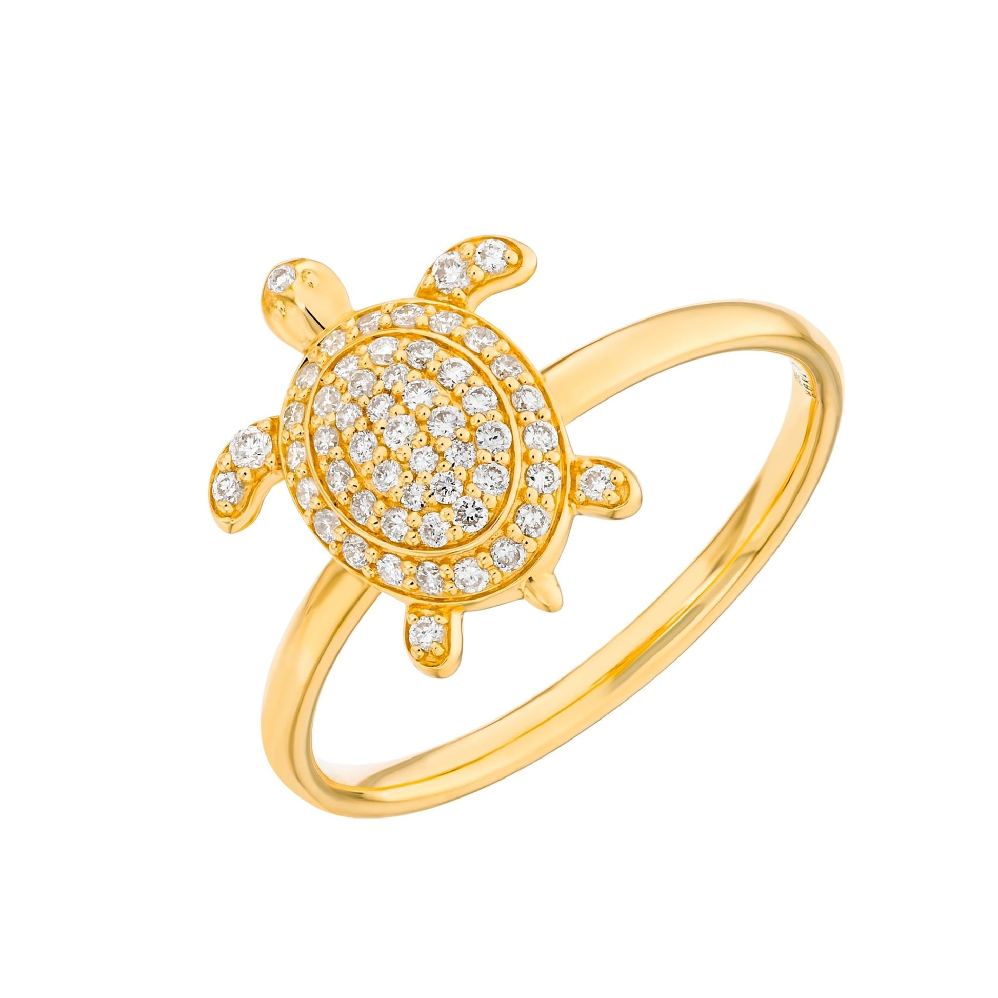 Turtle Ring in Diamond - 18k Gold - Lynor