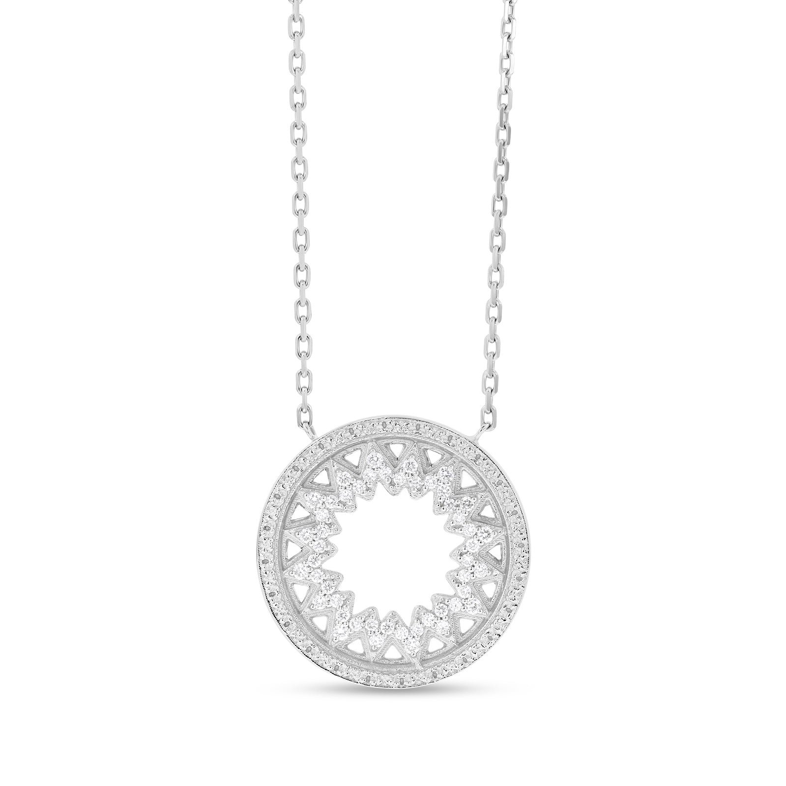 White Granada Necklace in Diamond - 18k Gold - Lynor