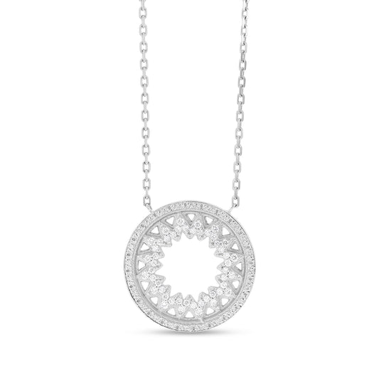 White Granada Necklace in Diamond - 18k Gold - Lynor