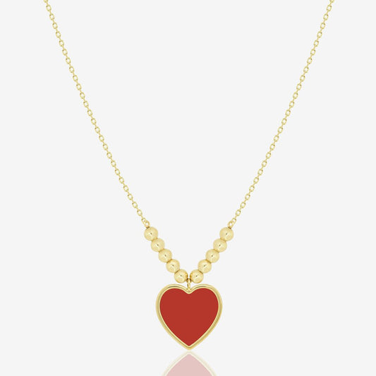 Amore Necklace in Carnelian - 18k Gold - Ly