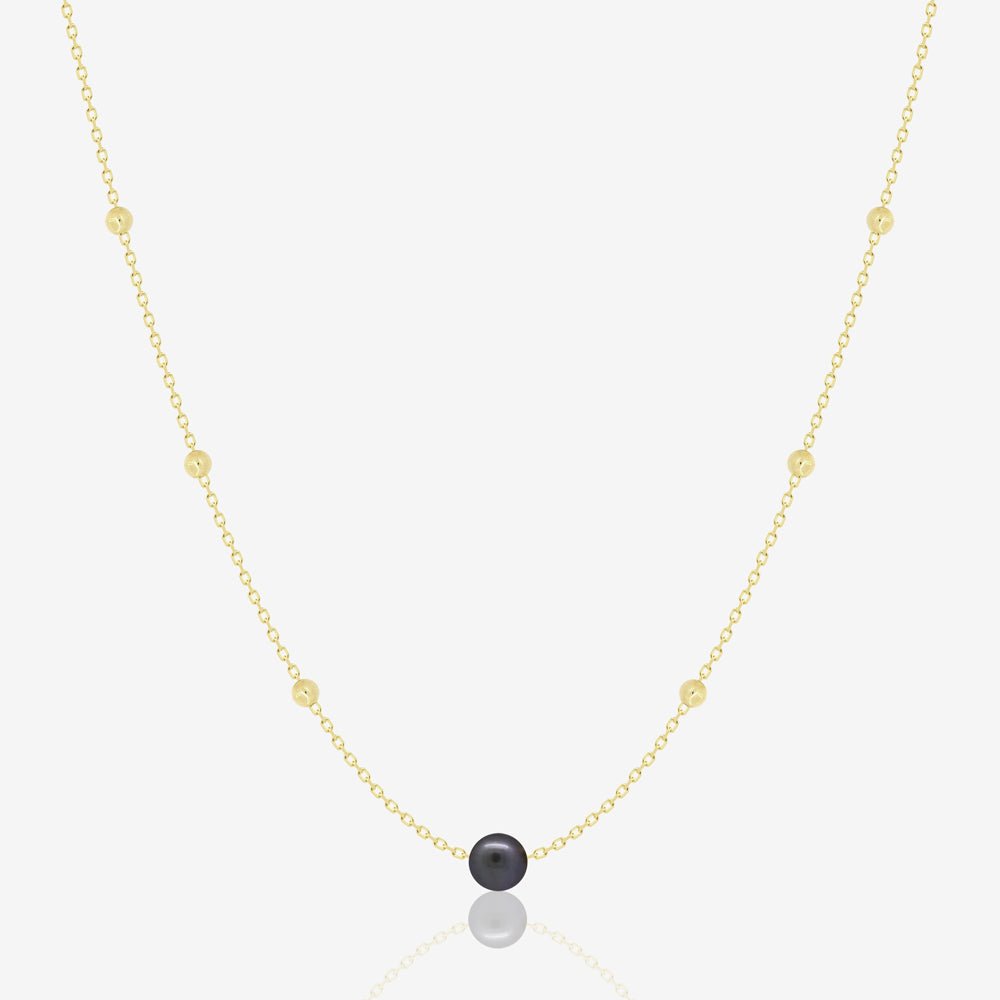 Ara Necklace in Black Pearl - 18k Gold - Ly
