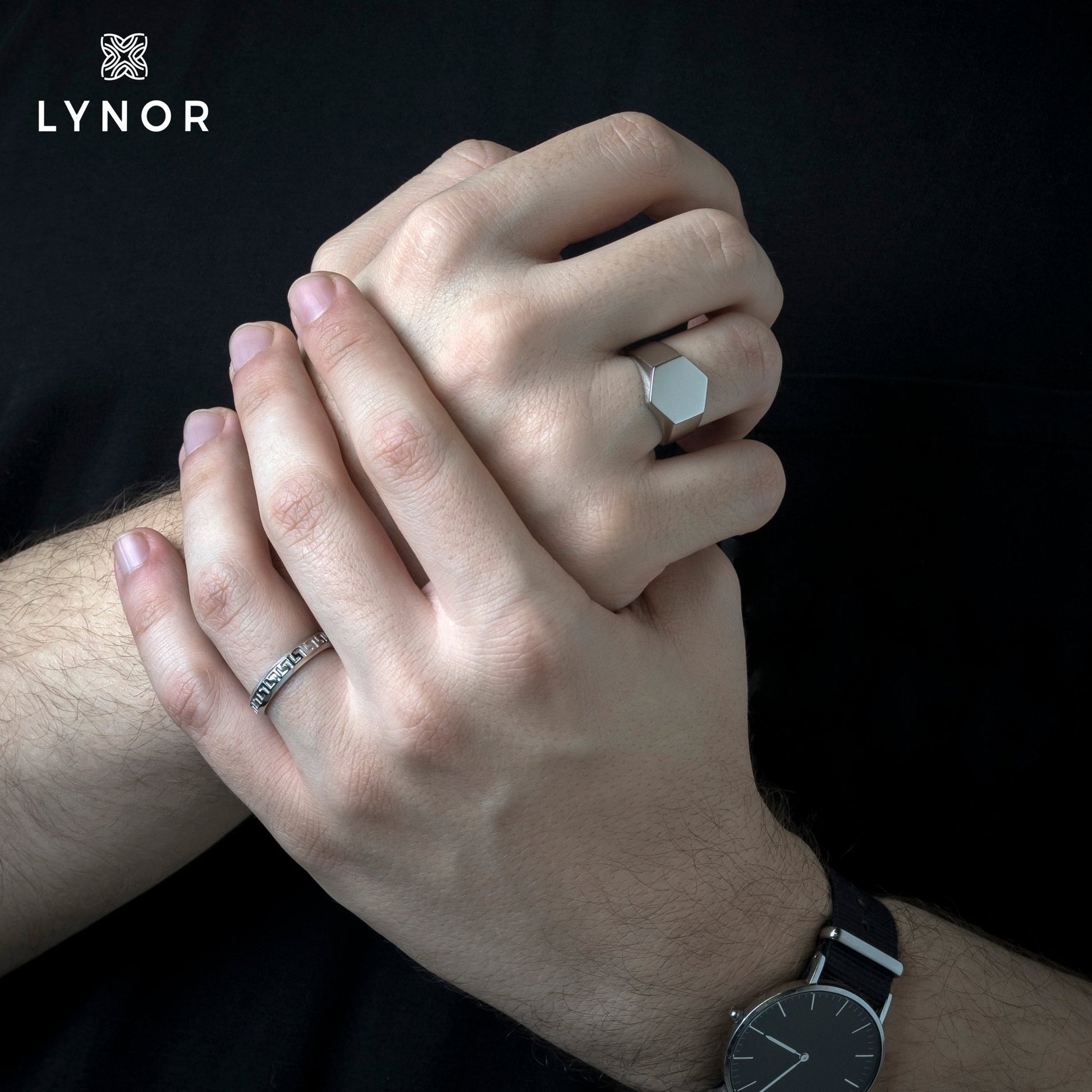 Arty Band Ring - Platinum, for him - 18k Gold - Lynor