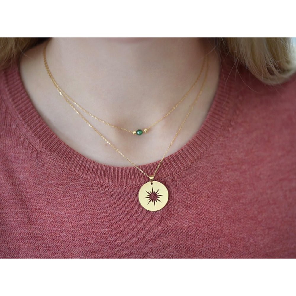 Aurora Coin Necklace - 18k Gold - Ly
