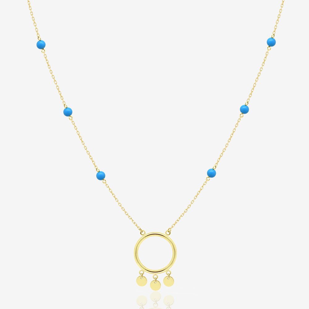 Azure Necklace in Turquoise - 18k Gold - Ly