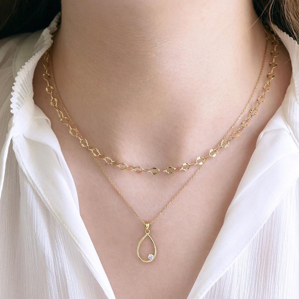 Biana Necklace in Diamond - 18k Gold - Ly