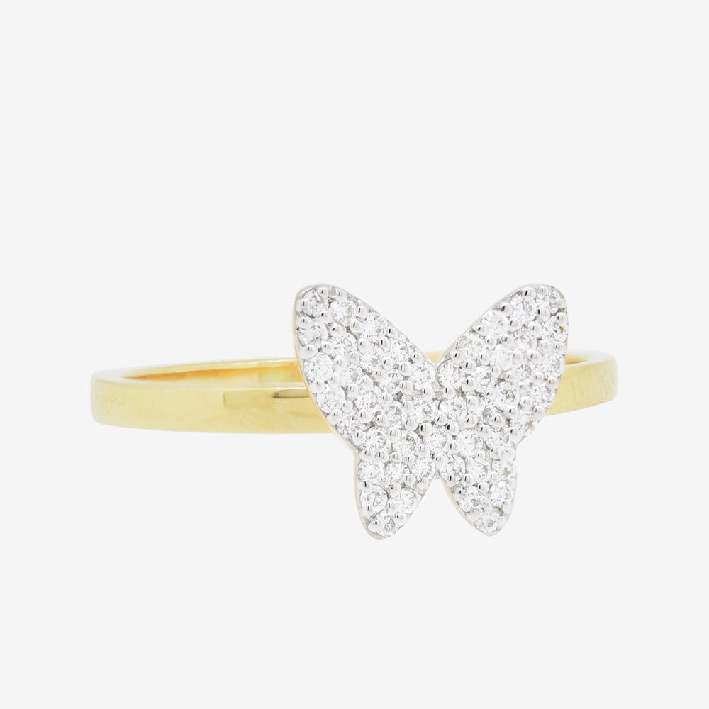 Butterfly Ring in Diamond - 18k Gold - Ly