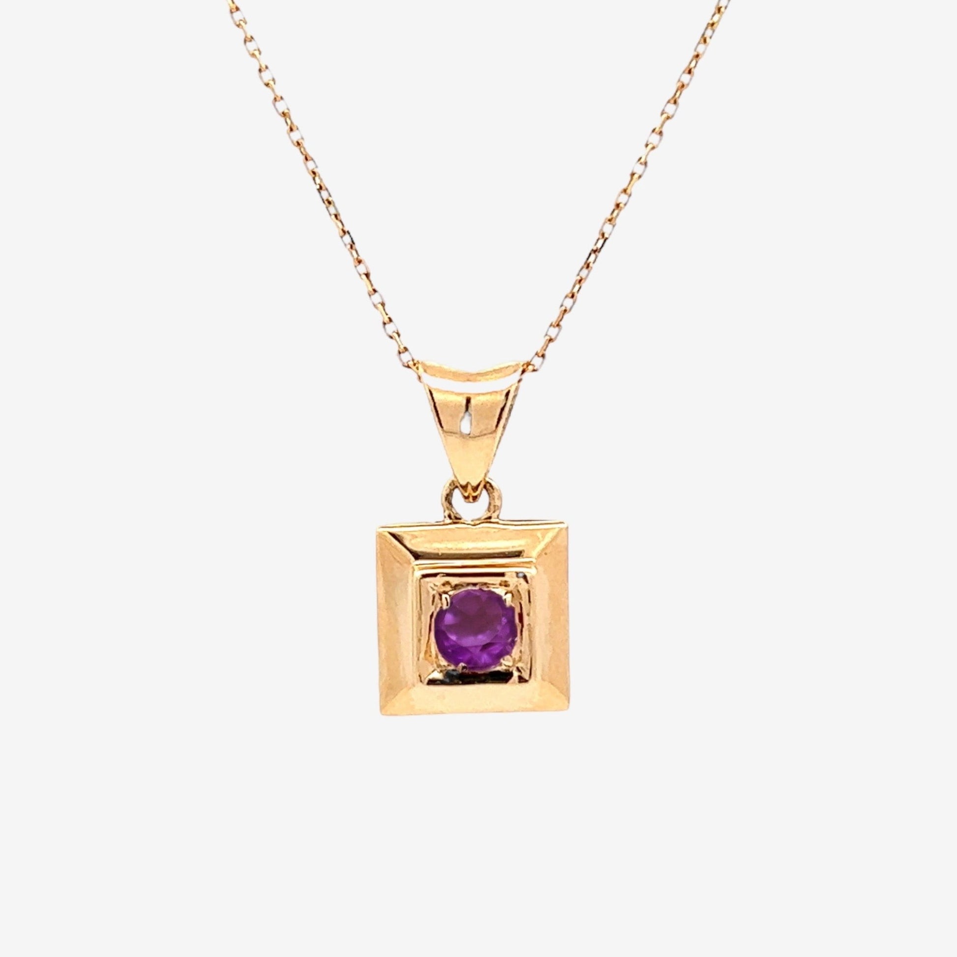 Cecile Necklace in Amethyst - 18k Gold - Lynor