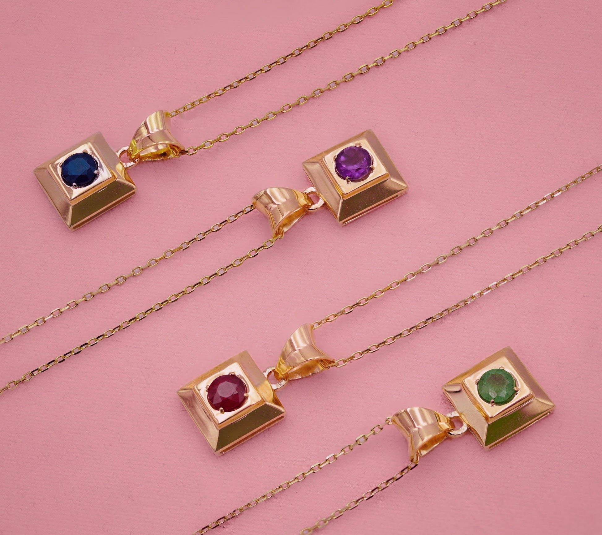 Cecile Necklace in Amethyst - 18k Gold - Lynor