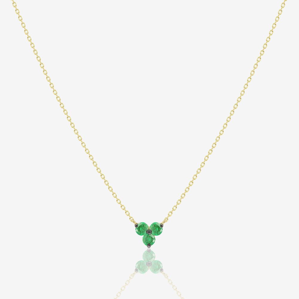 Cilia Necklace in Emerald - 18k Gold - Ly