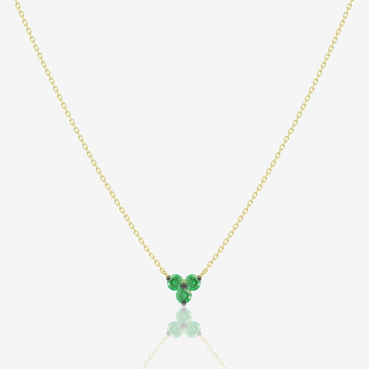 Cilia Necklace in Emerald - 18k Gold - Ly