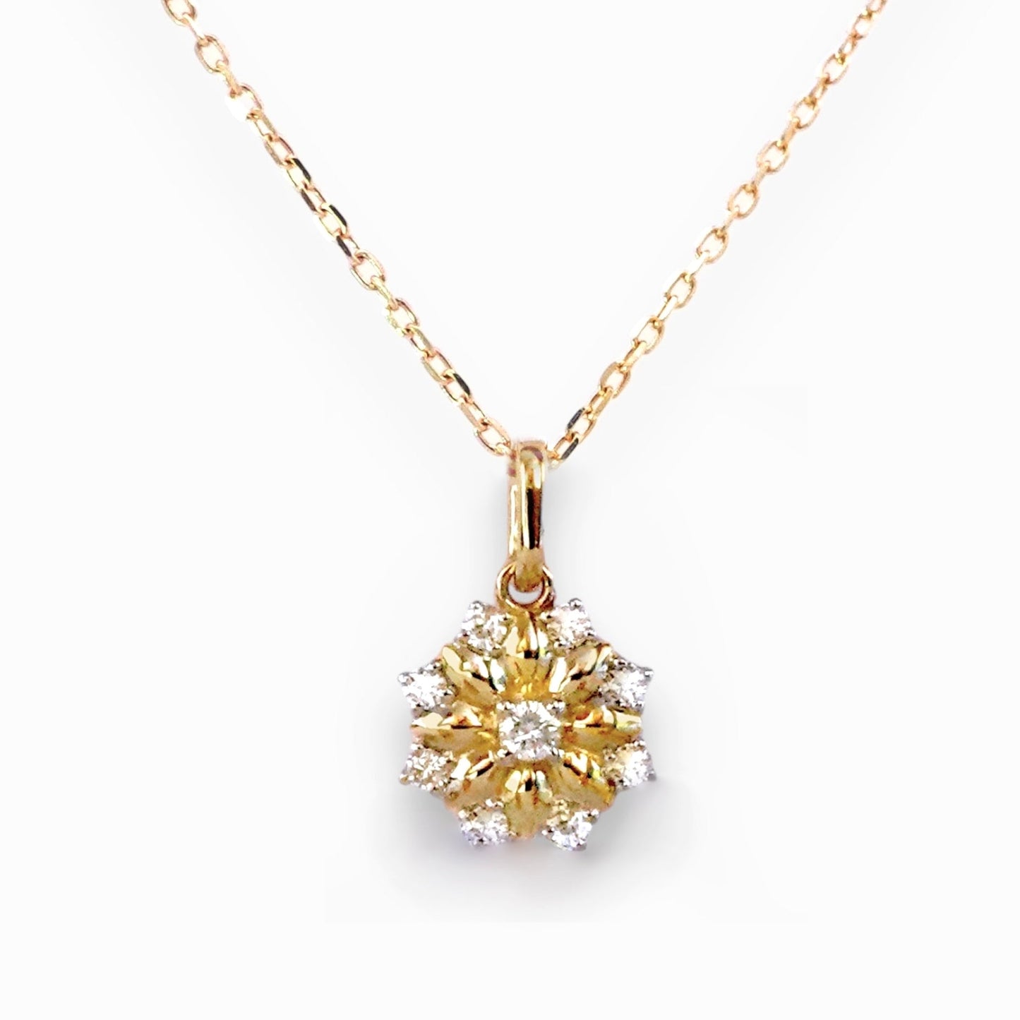 Cleo Necklace in Diamond - 18k Gold - Lynor