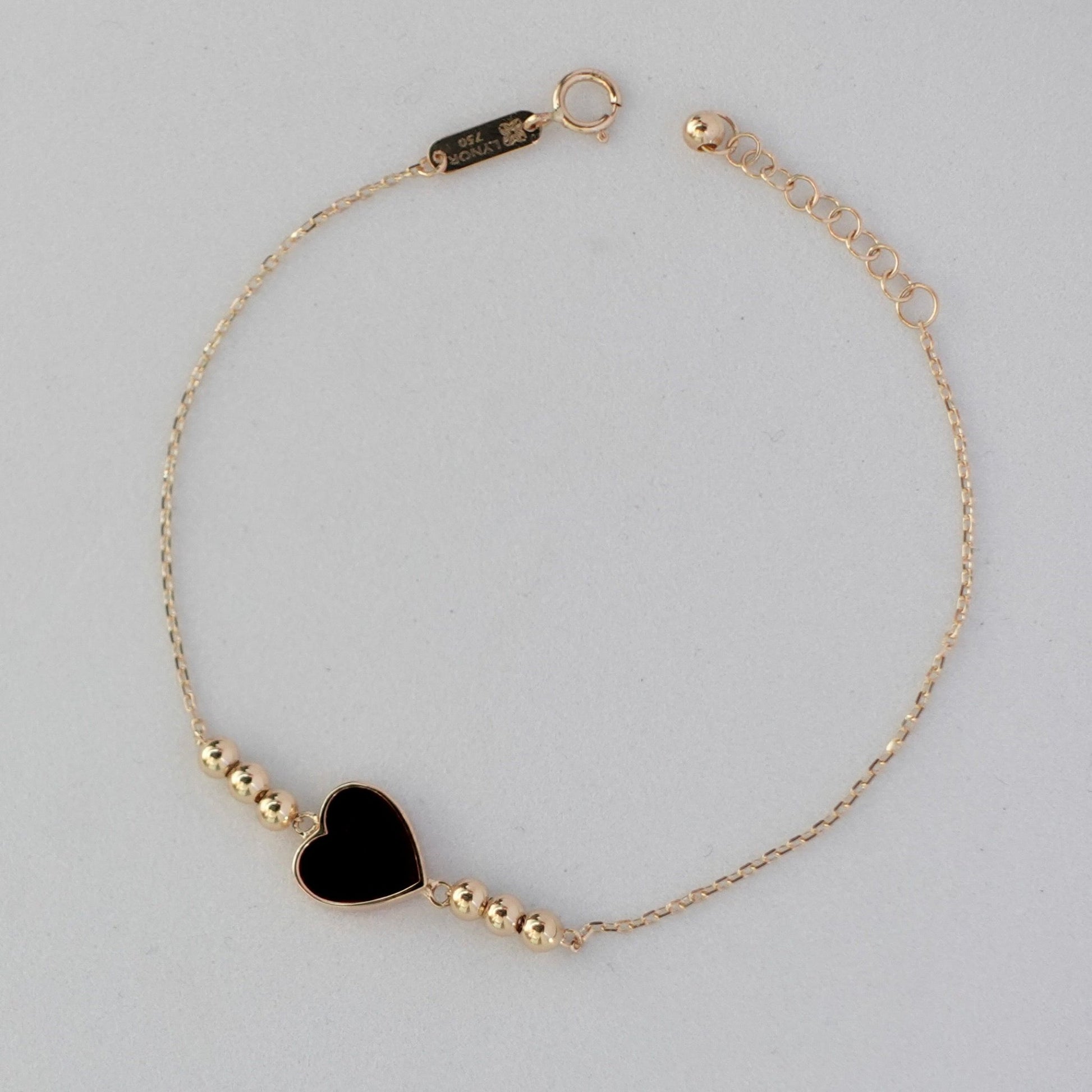 Cora Beaded Bracelet in Black Onyx - 18k Gold - Lynor