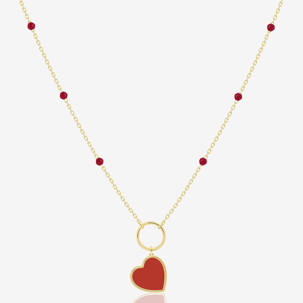 Cora Heart Lock Necklace - 18k Gold - Ly