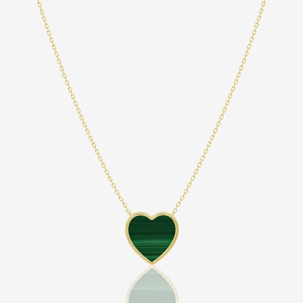 Cora Necklace in Green Malachite - 18k Gold - Ly