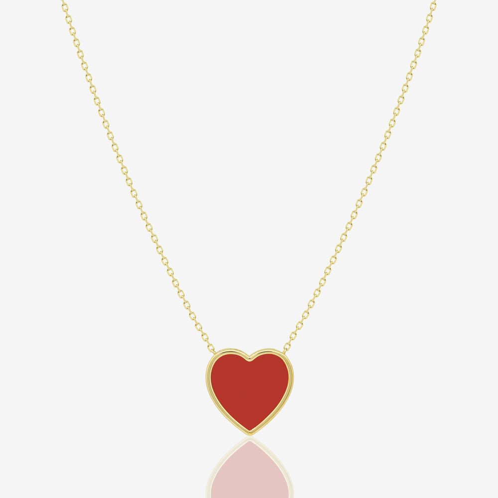 Cora Necklace in Red Carnelian - 18k Gold - Ly
