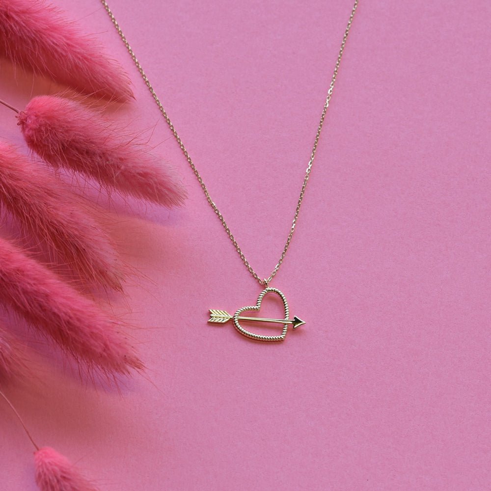 Cupid Heart Necklace - 18k Gold - Ly