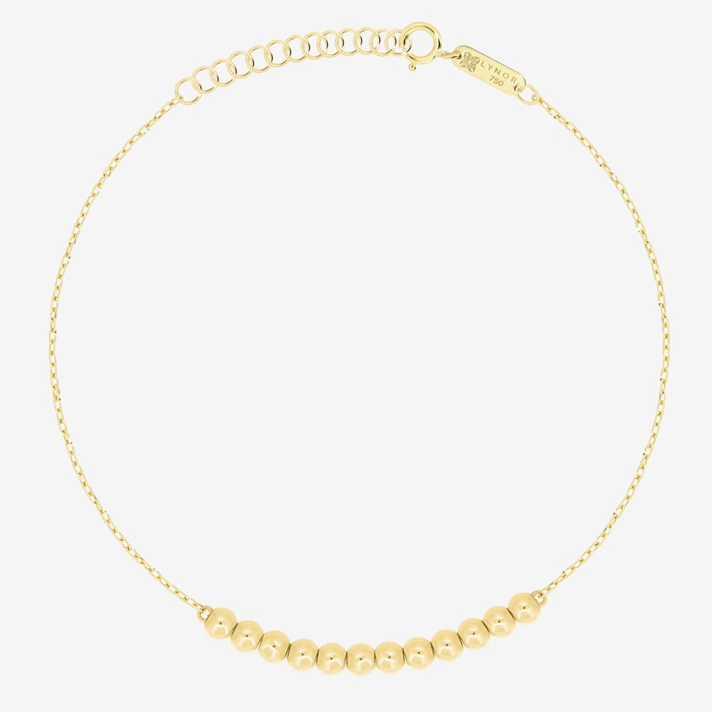 Dainty Beaded Bracelet - 18k Gold - Ly