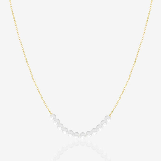 Dainty Pearl Necklace - 18k Gold - Ly