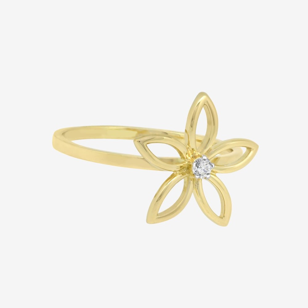 Daisy Ring in Diamond - 18k Gold - Ly