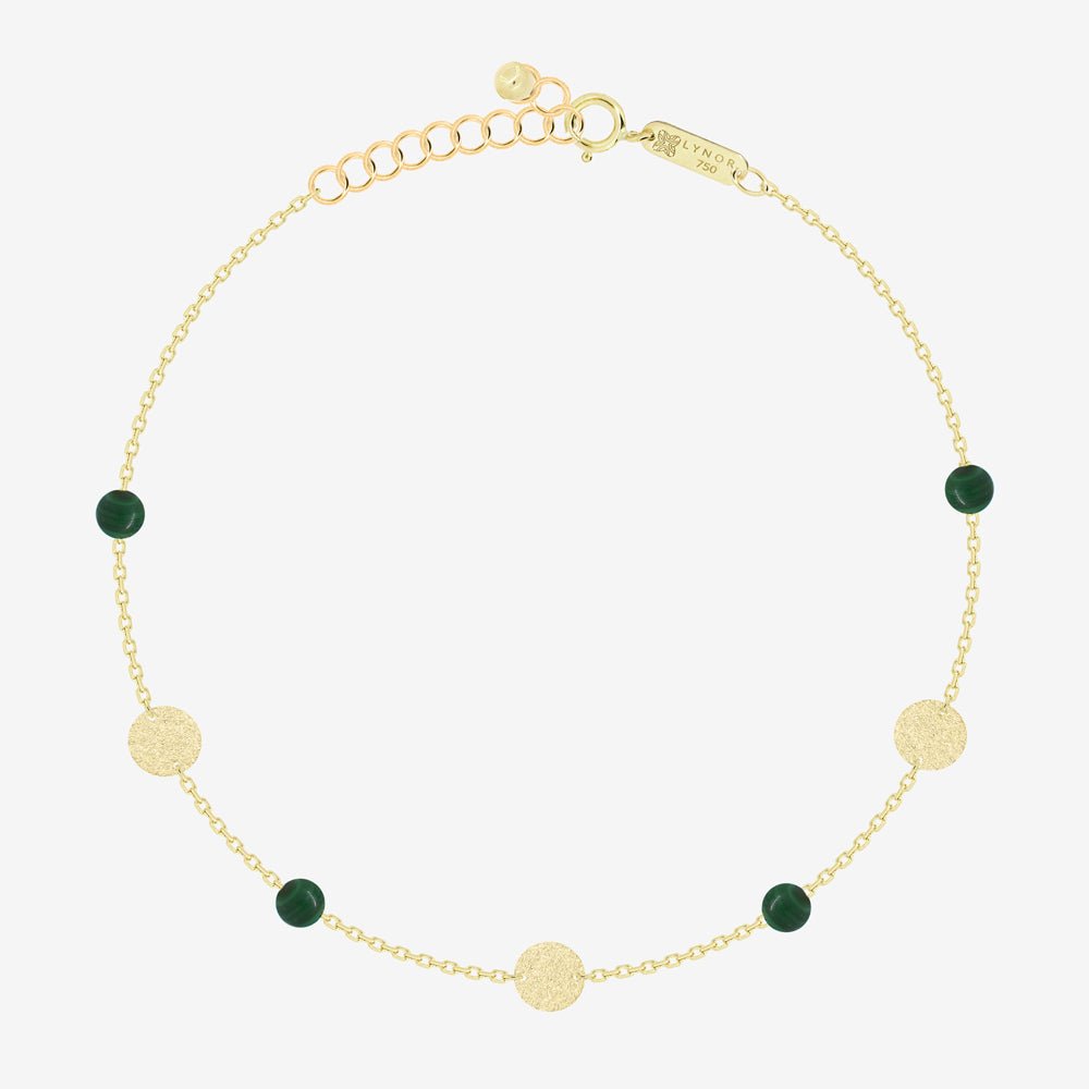 Daria Bracelet in Green Malachite - 18k Gold - Ly