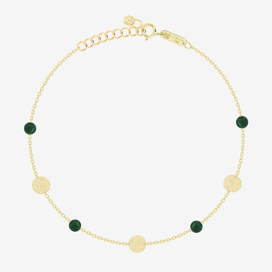 Daria Bracelet in Green Malachite - 18k Gold - Ly