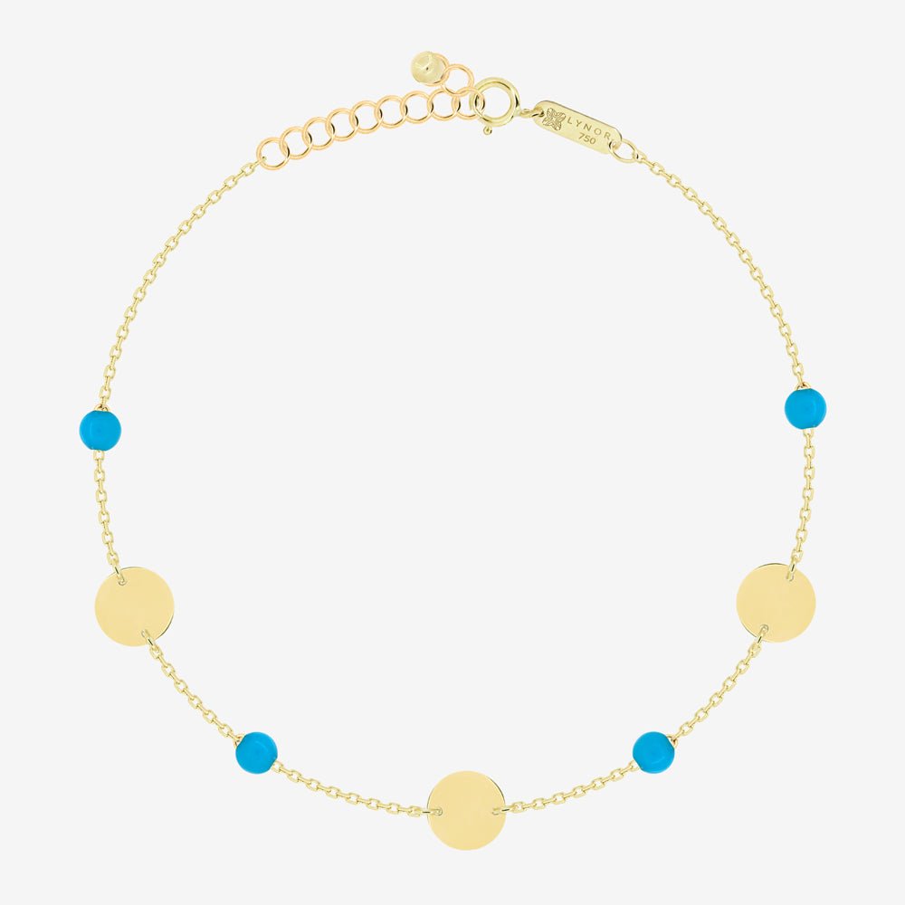 Daria Bracelet in Turquoise - 18k Gold - Ly