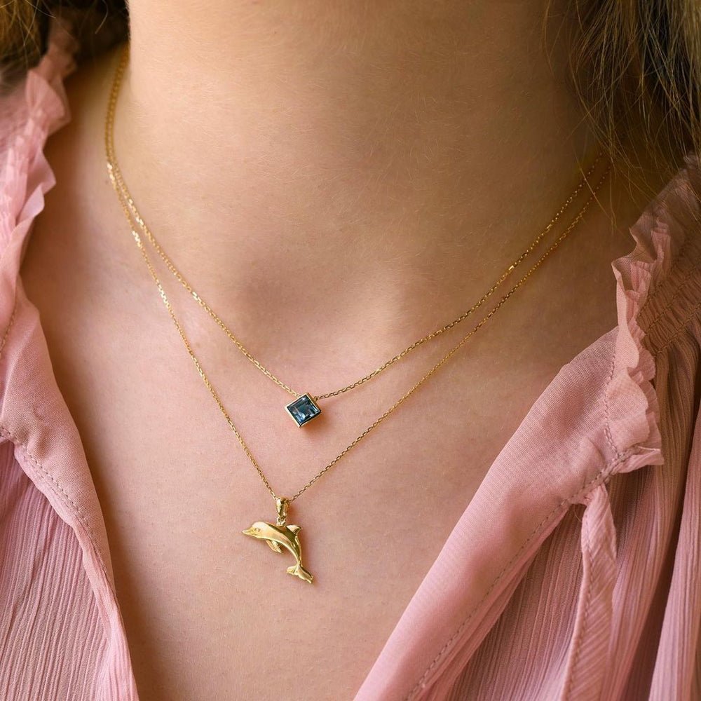 Dolphin Necklace - 18k Gold - Ly