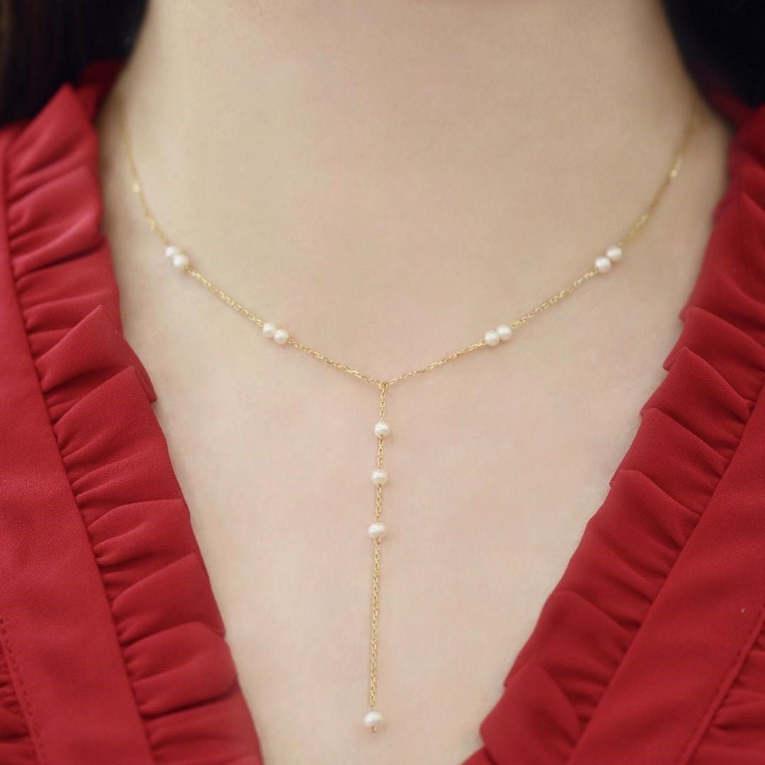 Dreamy Pearl Necklace - 18k Gold - Ly