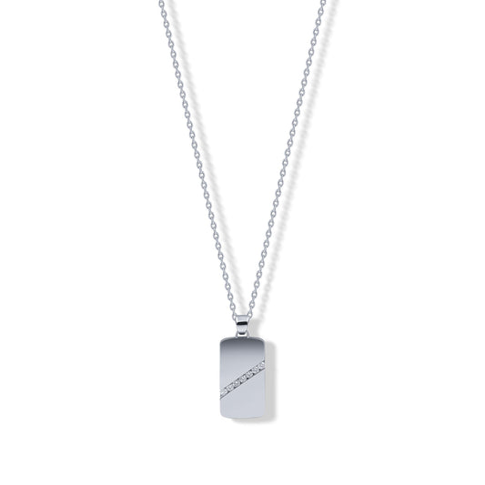 Eden Necklace in Platinum and Diamond - for him - 18k Gold - Lynor