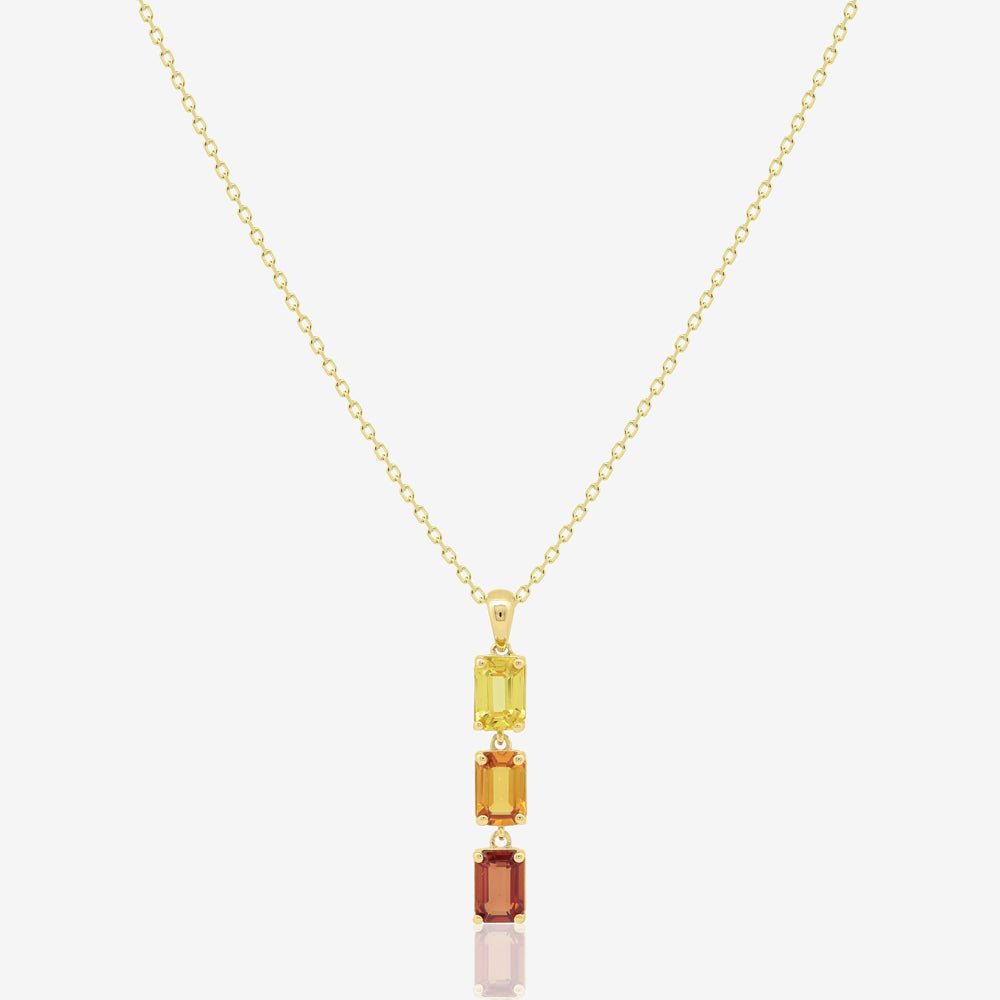 Eliora Necklace in Mutlicoloured Sapphire - 18k Gold - Ly