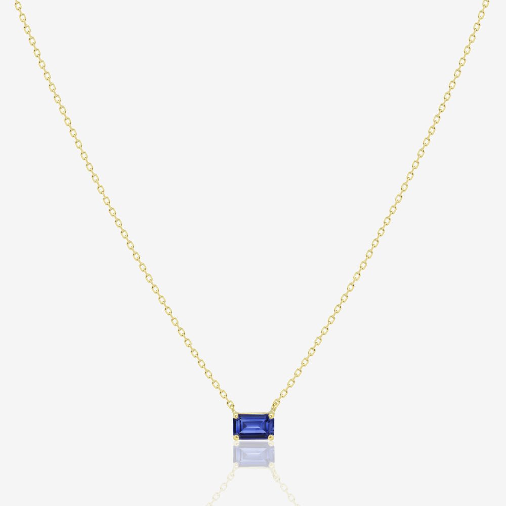 Ella Neckalce in Sapphire - 18k Gold - Ly