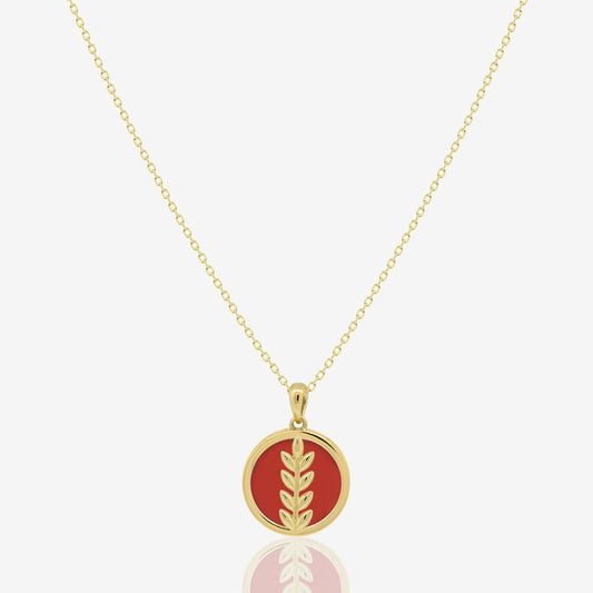 Fortuna Necklace in Red Carnelian - 18k Gold - Ly