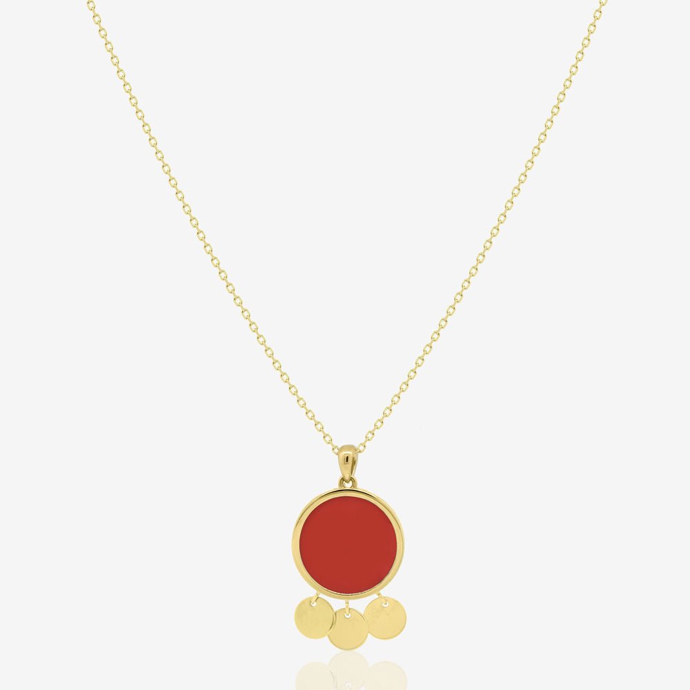 Galera Necklace in Carnelian - 18k Gold - Ly
