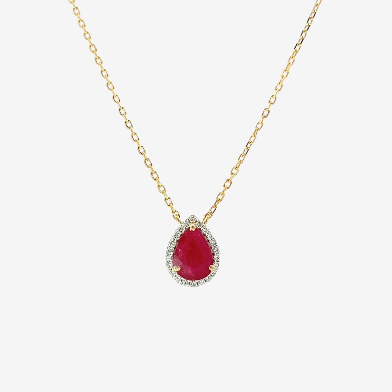 Garda Necklace in Diamond and Ruby - 18k Gold - Lynor