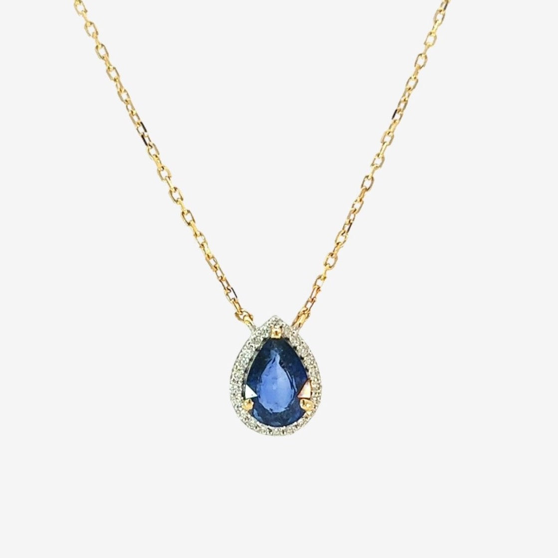 Garda Necklace in Diamond and Sapphire - 18k Gold - Lynor