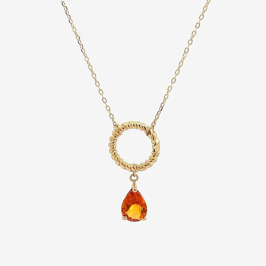 Gina Necklace in Citrine - 18k Gold - Ly