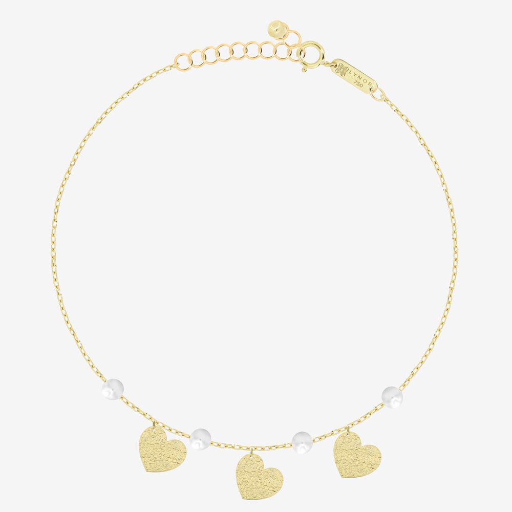 Glittering Hearts Bracelet - 18k Gold - Ly