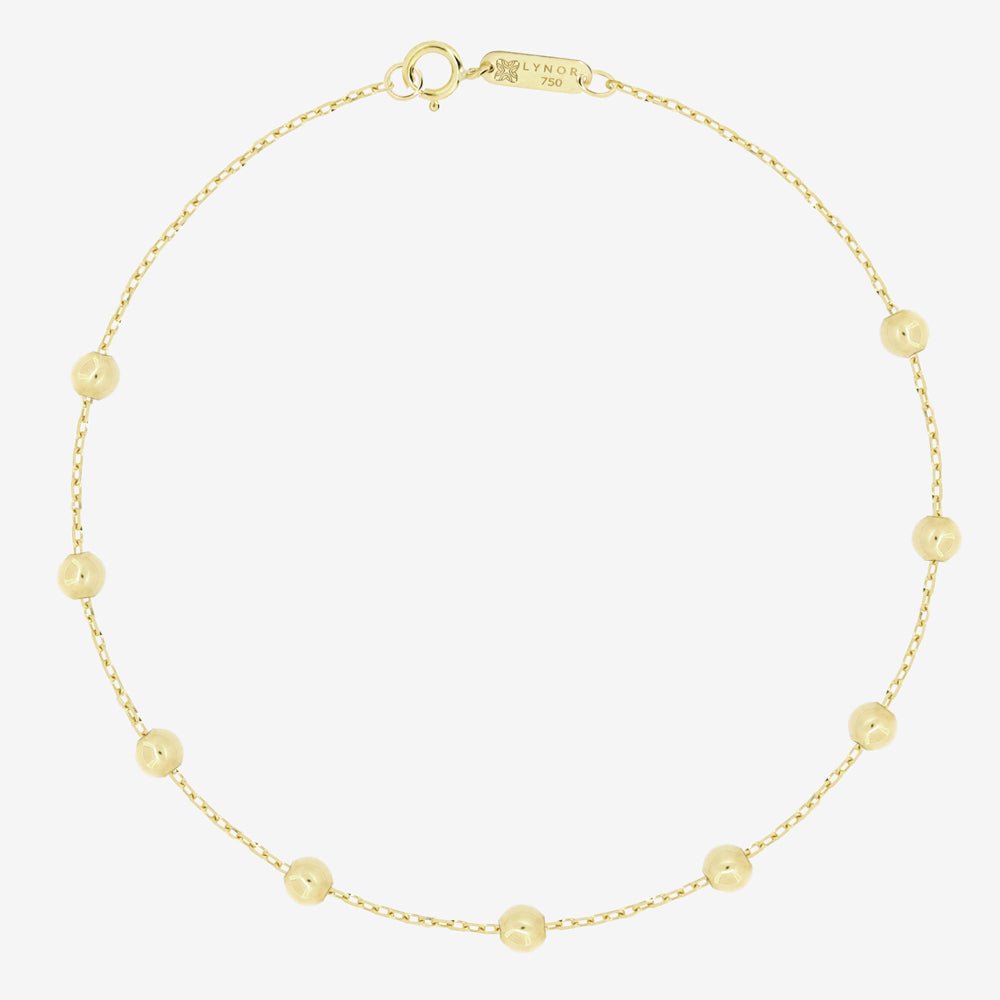 Gold Beaded Bracelet - 18k Gold - Ly
